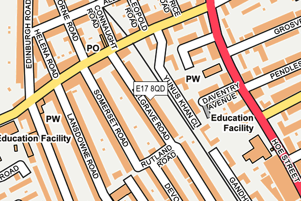 E17 8QD map - OS OpenMap – Local (Ordnance Survey)