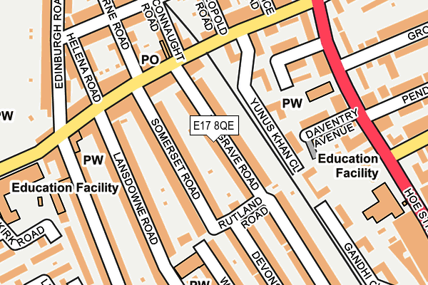 E17 8QE map - OS OpenMap – Local (Ordnance Survey)
