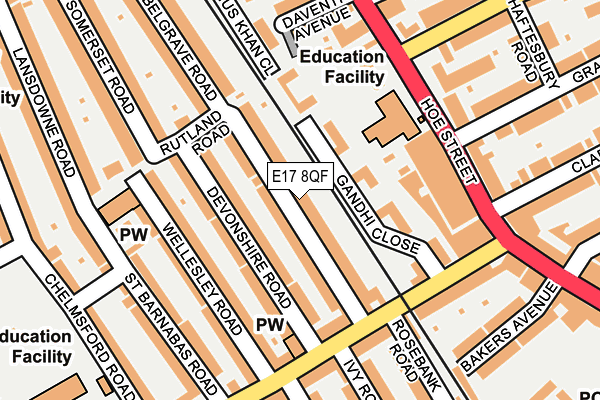E17 8QF map - OS OpenMap – Local (Ordnance Survey)