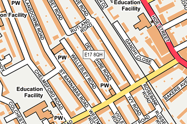 E17 8QH map - OS OpenMap – Local (Ordnance Survey)