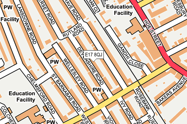 E17 8QJ map - OS OpenMap – Local (Ordnance Survey)