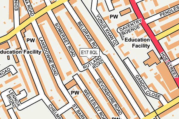 E17 8QL map - OS OpenMap – Local (Ordnance Survey)
