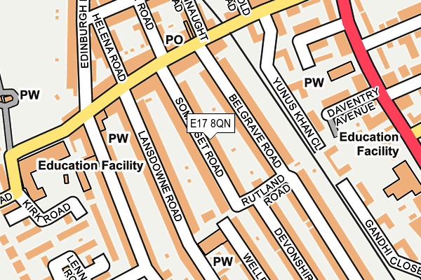 E17 8QN map - OS OpenMap – Local (Ordnance Survey)