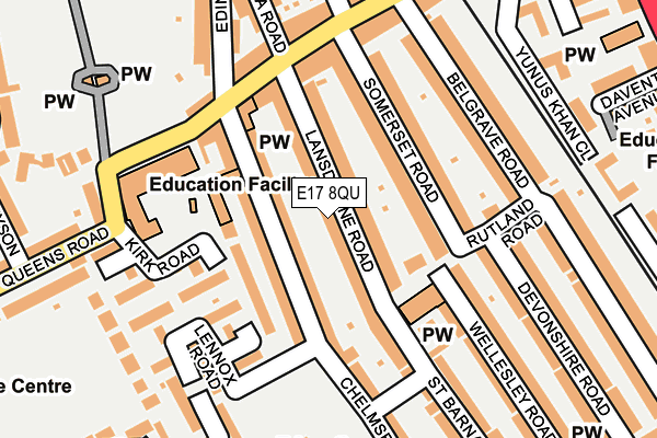 E17 8QU map - OS OpenMap – Local (Ordnance Survey)