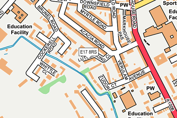 E17 8RS map - OS OpenMap – Local (Ordnance Survey)
