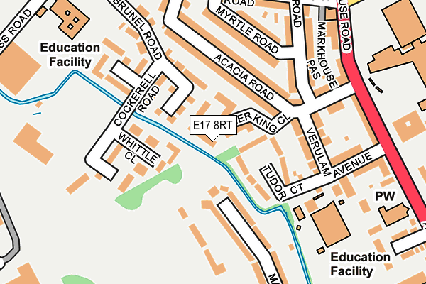 E17 8RT map - OS OpenMap – Local (Ordnance Survey)