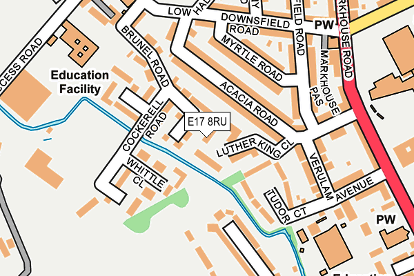 E17 8RU map - OS OpenMap – Local (Ordnance Survey)
