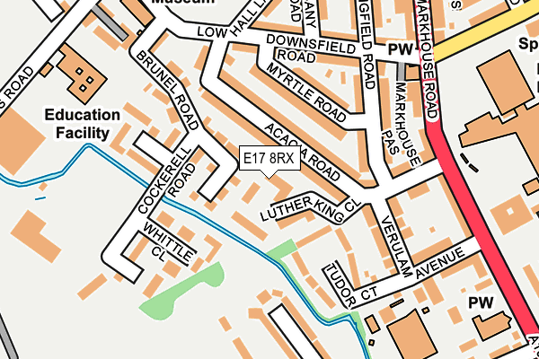 E17 8RX map - OS OpenMap – Local (Ordnance Survey)
