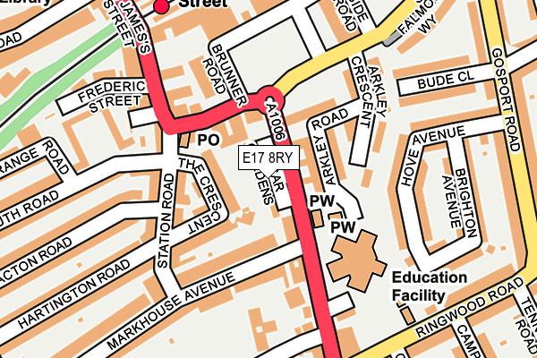 E17 8RY map - OS OpenMap – Local (Ordnance Survey)