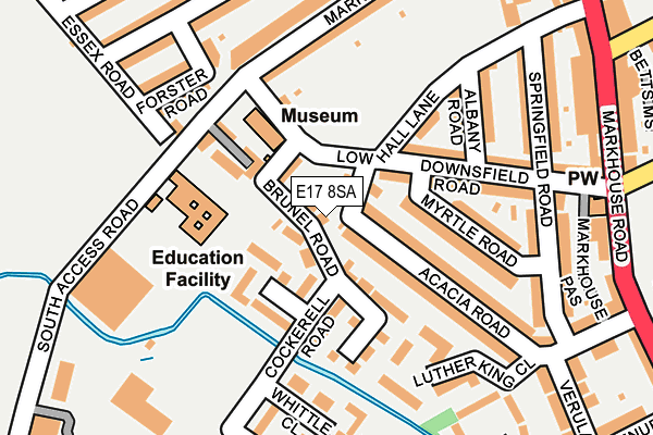E17 8SA map - OS OpenMap – Local (Ordnance Survey)