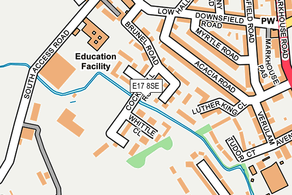 E17 8SE map - OS OpenMap – Local (Ordnance Survey)