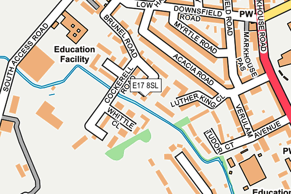 E17 8SL map - OS OpenMap – Local (Ordnance Survey)