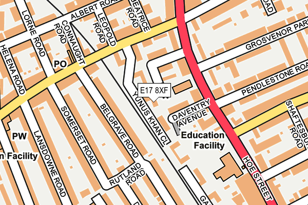 E17 8XF map - OS OpenMap – Local (Ordnance Survey)