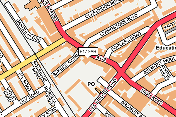 E17 9AH map - OS OpenMap – Local (Ordnance Survey)
