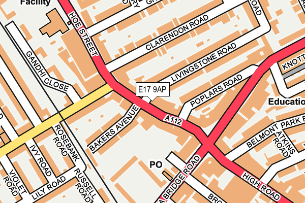 E17 9AP map - OS OpenMap – Local (Ordnance Survey)