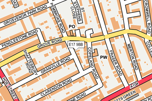 E17 9BB map - OS OpenMap – Local (Ordnance Survey)