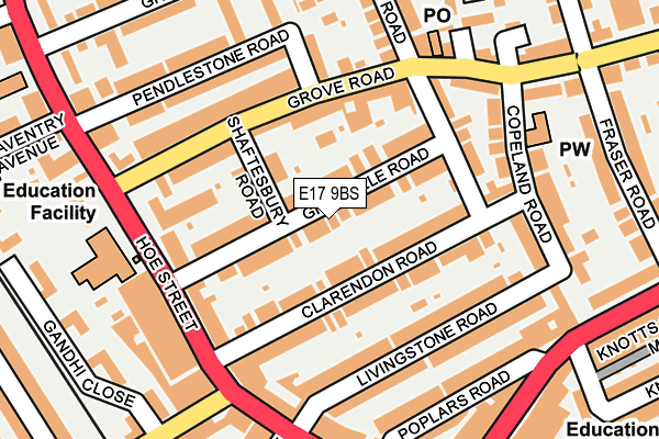 E17 9BS map - OS OpenMap – Local (Ordnance Survey)