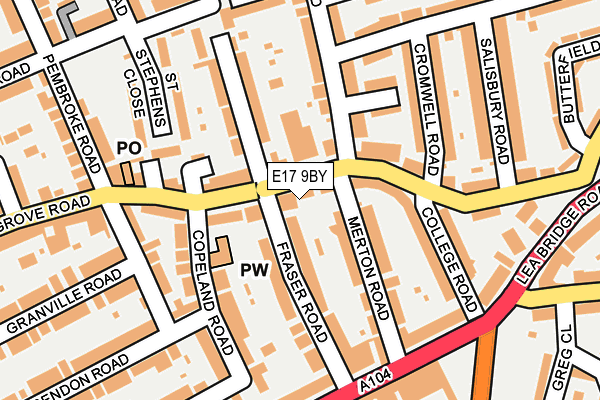 E17 9BY map - OS OpenMap – Local (Ordnance Survey)