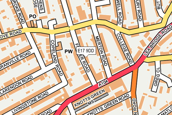 E17 9DD map - OS OpenMap – Local (Ordnance Survey)