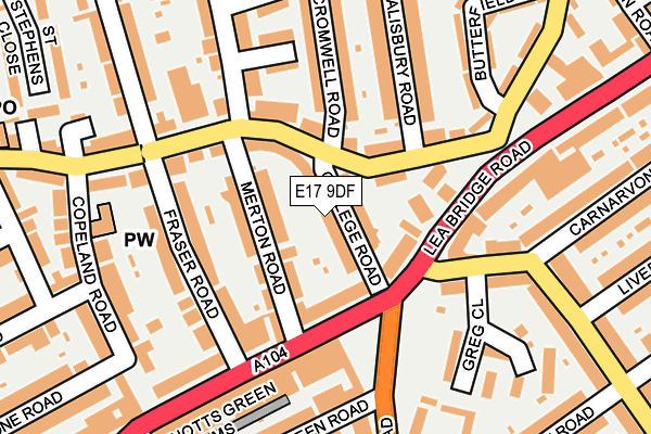 E17 9DF map - OS OpenMap – Local (Ordnance Survey)