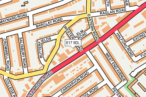 E17 9DL map - OS OpenMap – Local (Ordnance Survey)