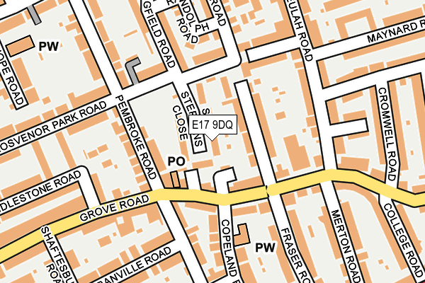 E17 9DQ map - OS OpenMap – Local (Ordnance Survey)