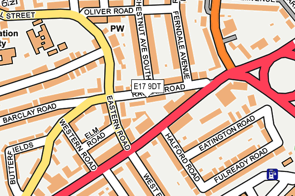 E17 9DT map - OS OpenMap – Local (Ordnance Survey)