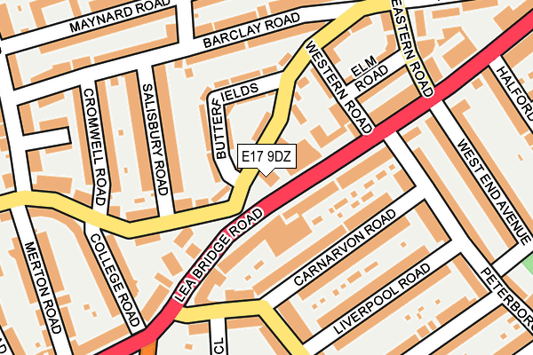 E17 9DZ map - OS OpenMap – Local (Ordnance Survey)