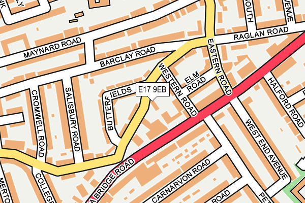 E17 9EB map - OS OpenMap – Local (Ordnance Survey)