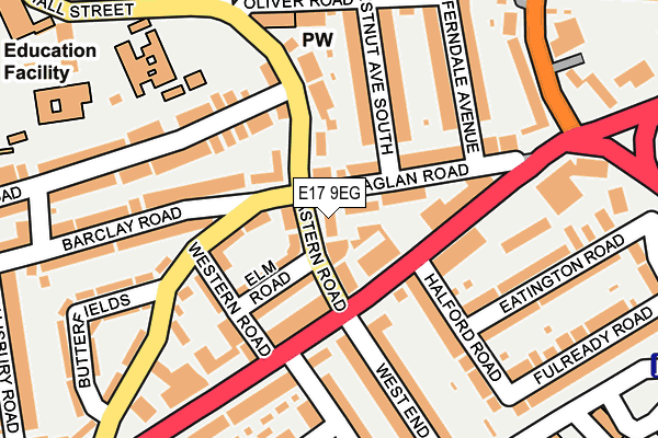 E17 9EG map - OS OpenMap – Local (Ordnance Survey)