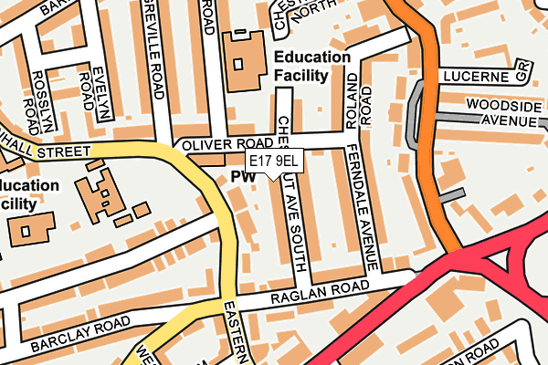 E17 9EL map - OS OpenMap – Local (Ordnance Survey)