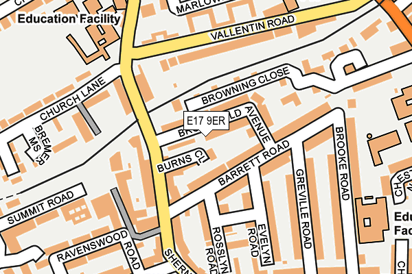 E17 9ER map - OS OpenMap – Local (Ordnance Survey)