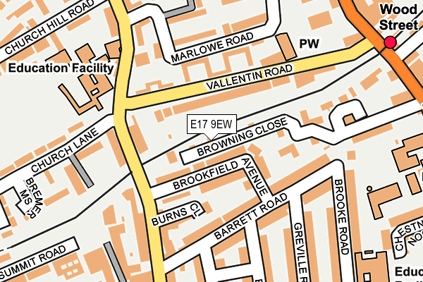 E17 9EW map - OS OpenMap – Local (Ordnance Survey)
