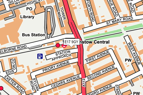 E17 9GY map - OS OpenMap – Local (Ordnance Survey)