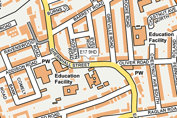 E17 9HD map - OS OpenMap – Local (Ordnance Survey)
