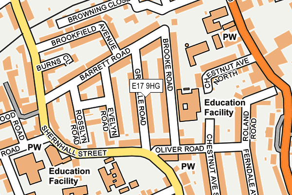 E17 9HG map - OS OpenMap – Local (Ordnance Survey)