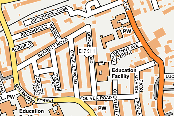 E17 9HH map - OS OpenMap – Local (Ordnance Survey)