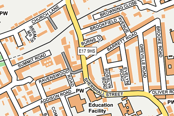 E17 9HS map - OS OpenMap – Local (Ordnance Survey)