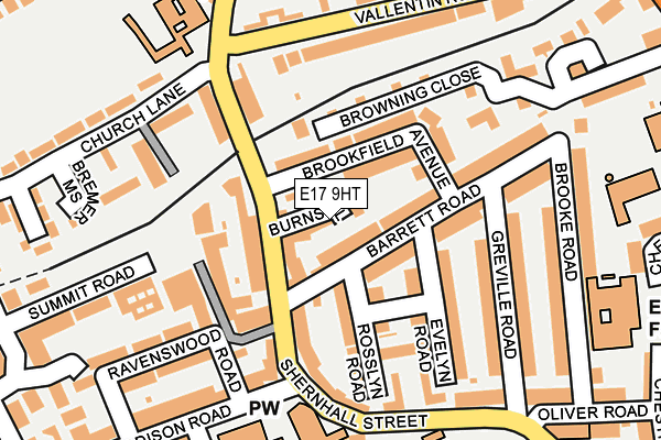 E17 9HT map - OS OpenMap – Local (Ordnance Survey)