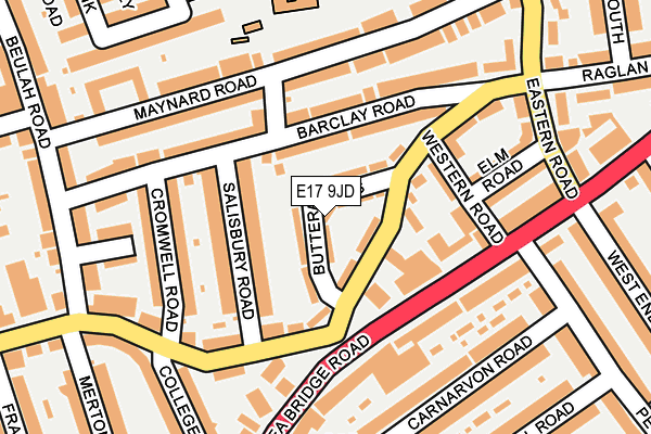 E17 9JD map - OS OpenMap – Local (Ordnance Survey)