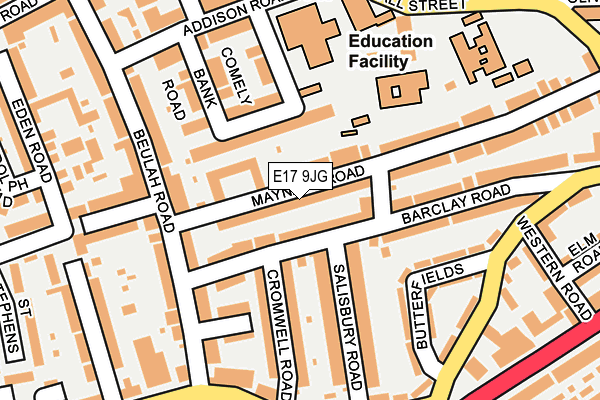 E17 9JG map - OS OpenMap – Local (Ordnance Survey)