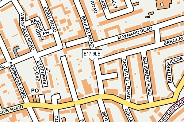 E17 9LE map - OS OpenMap – Local (Ordnance Survey)