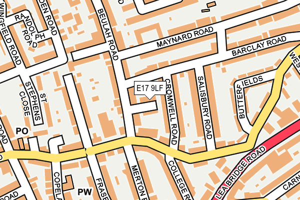 E17 9LF map - OS OpenMap – Local (Ordnance Survey)