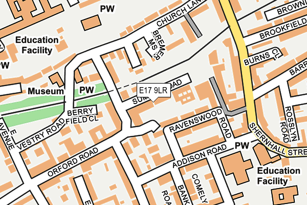 E17 9LR map - OS OpenMap – Local (Ordnance Survey)