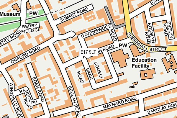 E17 9LT map - OS OpenMap – Local (Ordnance Survey)
