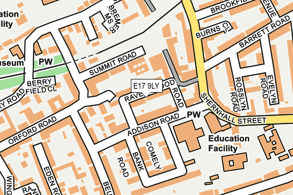 E17 9LY map - OS OpenMap – Local (Ordnance Survey)