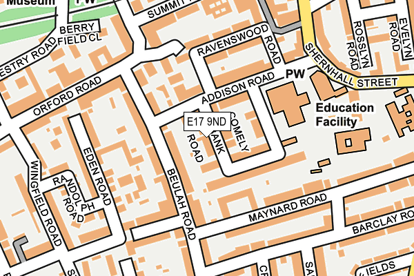 E17 9ND map - OS OpenMap – Local (Ordnance Survey)