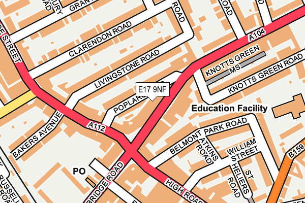 E17 9NF map - OS OpenMap – Local (Ordnance Survey)