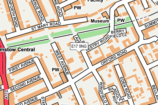 E17 9NG map - OS OpenMap – Local (Ordnance Survey)