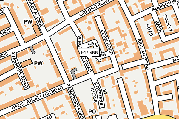 E17 9NN map - OS OpenMap – Local (Ordnance Survey)
